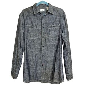 Dockers Dark Indigo Chambray Shirt, Size M, NWT